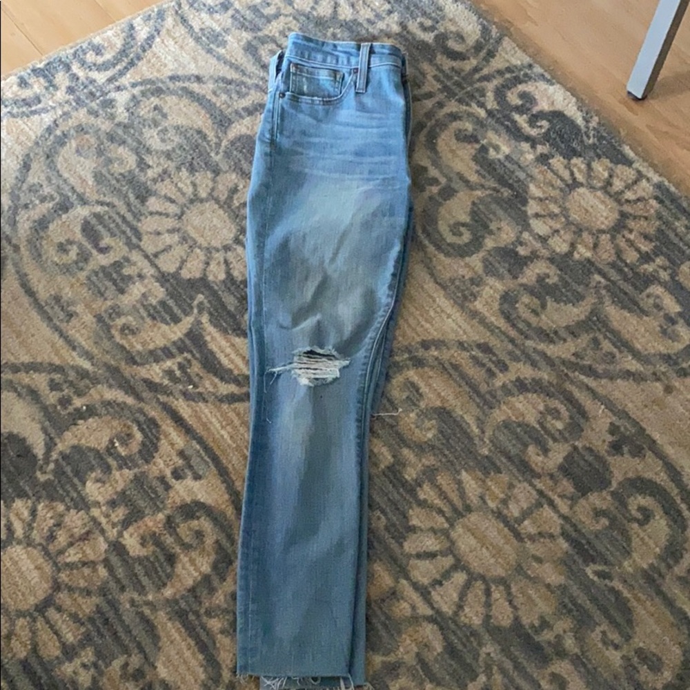 Madewell Curvy high rise raw hem jeans
